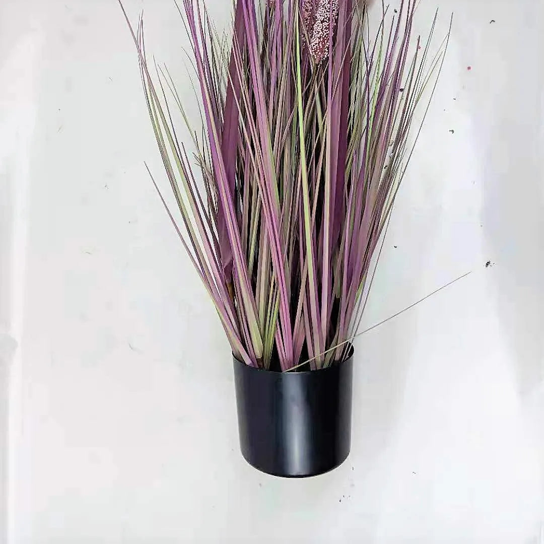 Large Tall Dried Artificial Potted Plant Artificial Pampas Onion Grass Bonsai for Decoration  Artificial Reed Grass Yooly Plant - YLS10008