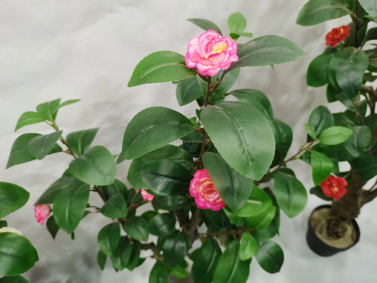 120CM 4FT High Quality Faux Decorative Plant Artificial Camellia Japonica Tree With Pink or White Flowers Yooly Plants - YL12191