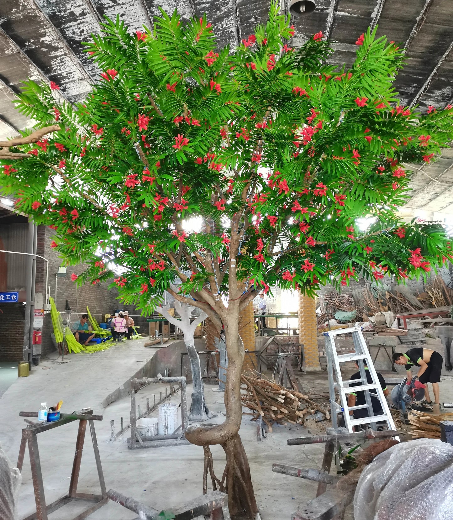 Factory Direct Sales High Simulation Large Fake Flame Tree Artificial Landscaping Tree Delonix Regia For Garden Home Decor Yooly Plants - YL0668