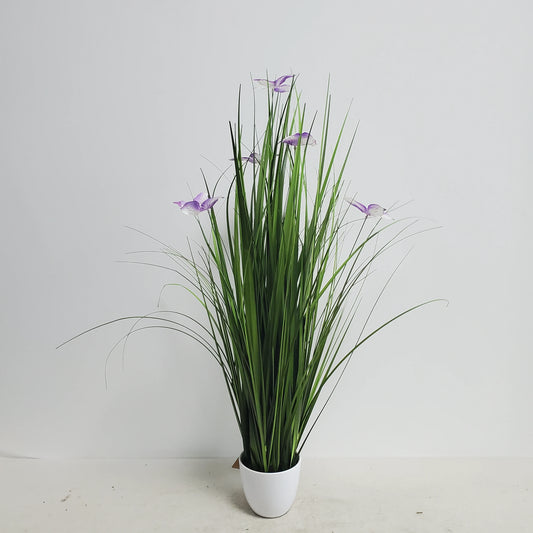 Factory Direct Artificial Plants And Flower Faux Onion Grass Plantss Potted Plastic Plants Onion Grass Bonsai Garden Decoration Yooly Plants - YLS-0023