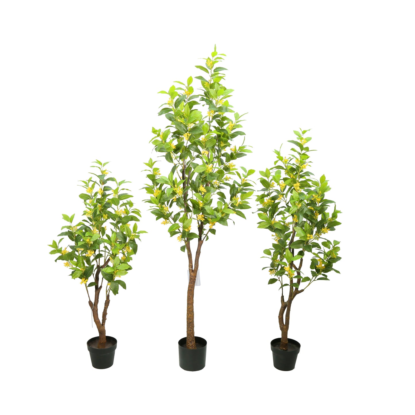 New Design Green Artificial Plant 140CM Indoor Decorative Fake Osmanthus Fragrans Tree With Flower For Home Living Room Decor Yooly Plants - YL0709