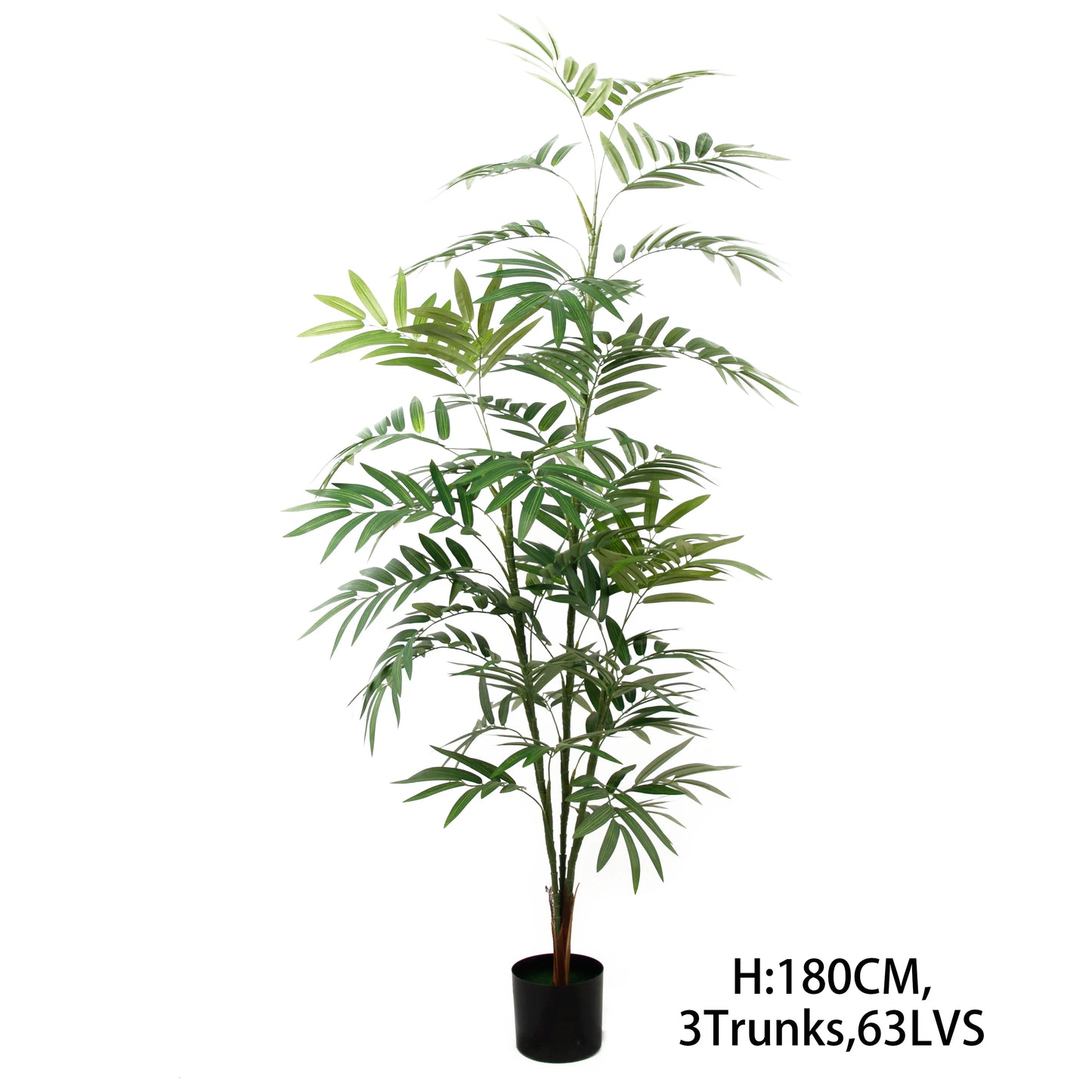 7 Feet Tall 210CM 3 Trunks 80 Foliage Giant Fake Bambusa Multiplex Artificial Fernleaf Hedge Bamboo Plant For Backyard Decor Yooly Plants - YL08043