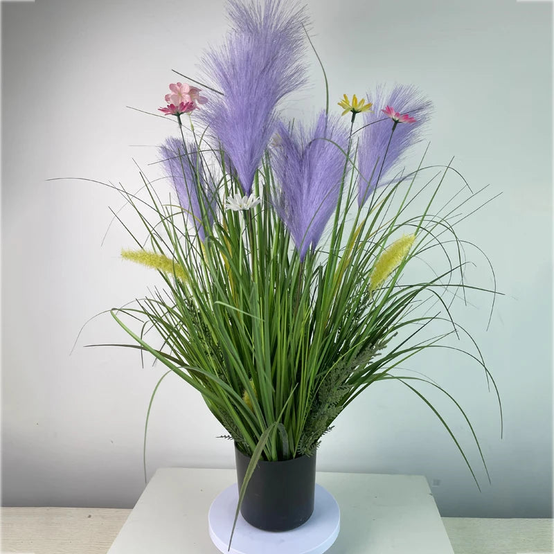 Artificial Purple Onion Grass Decoration Artistic Bonsai Green Flower Plant Interior Decoration Yooly Plant - YLS102110