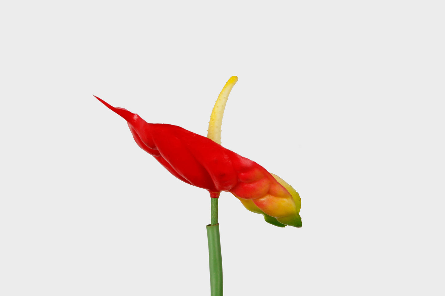 New Faux Bonsai Flowers High Simulation Plastic Potted Plant Artificial Anthurium Andraeanum for Home Office Wedding Decoration Yooly Plants - YL08038