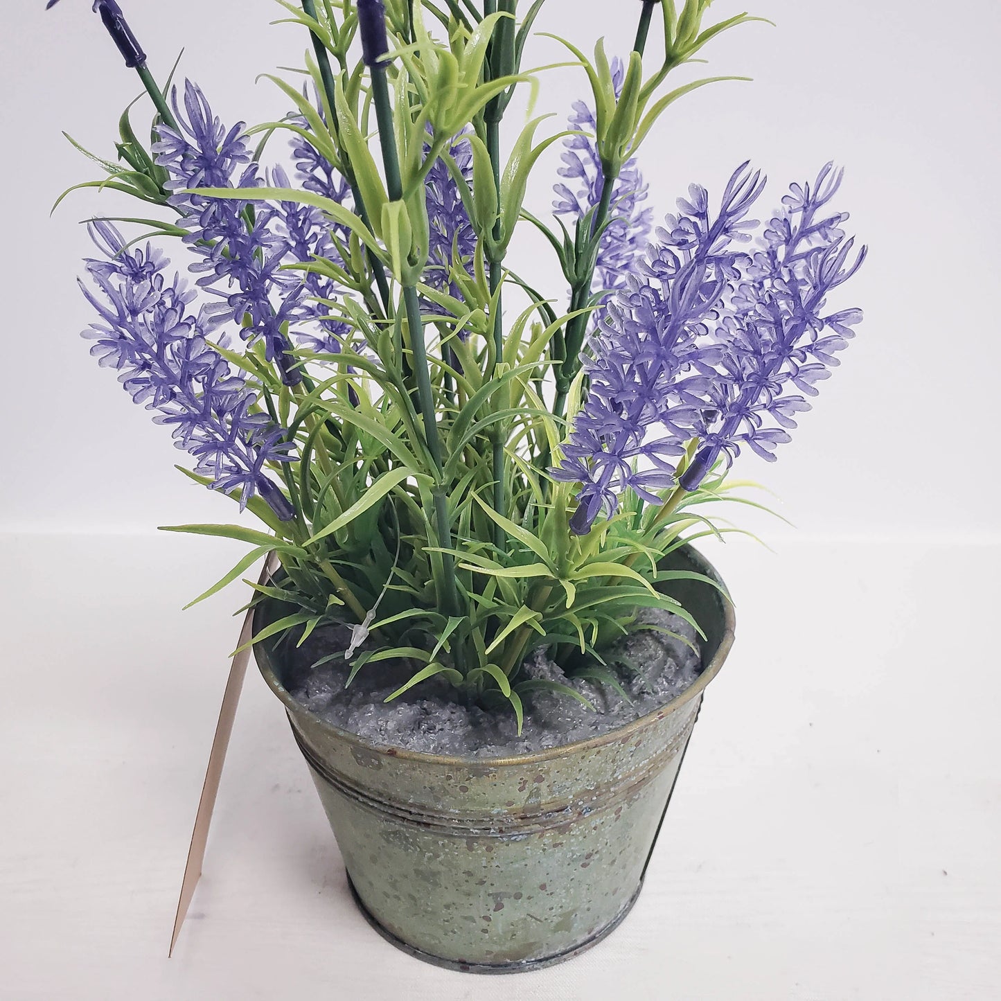 Plastic Plants for Home Artificial Bonsai Office Decor Ceramics Cement Semi-round Pot Lavender Artificial Flower Yooly Plants - YLS0009