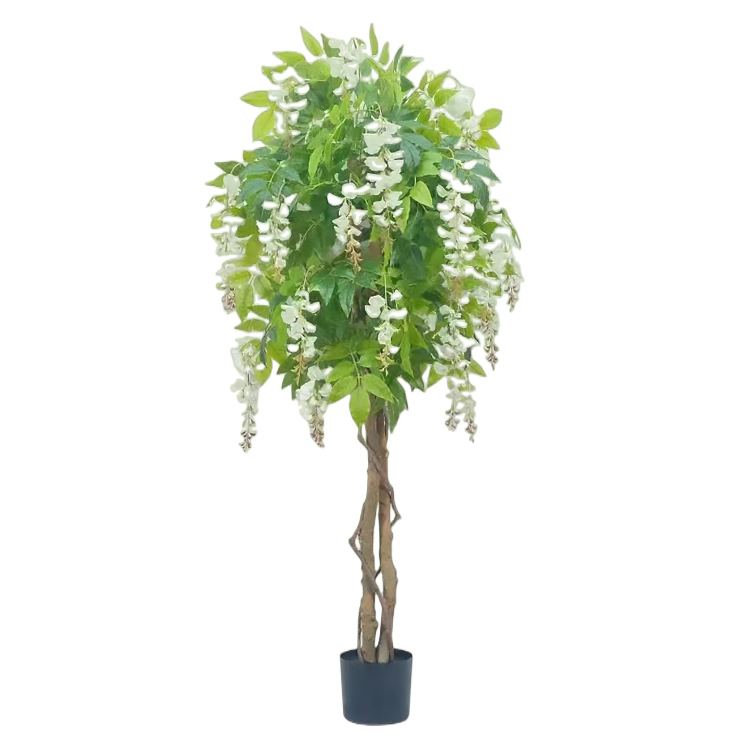 Factory Wholesale Real Touch Potted Faux Wisteria Flowers Tree Artificial White Wisteria Tree For Indoor Home Garden Decor Yooly Plants - YL4023