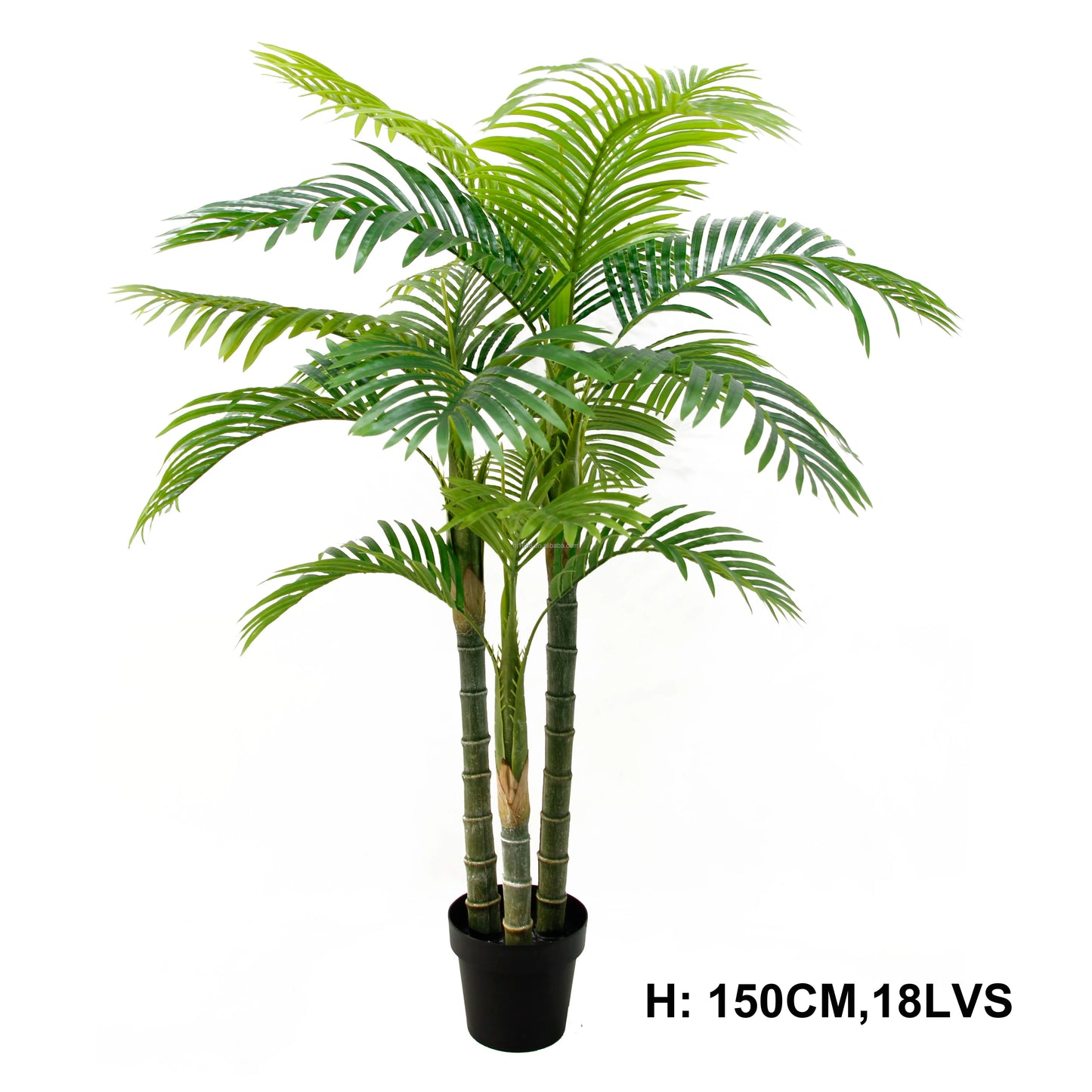 High Quality Indoor Decor 120 cm 2M Mini Big Faux Natural Green Plastic Fake Areca Palm Leaves Plants Small Artificial Palm Tree Yooly Plants - YL060708