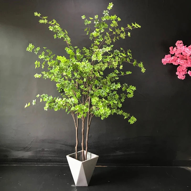 Decorative Flower Japanese Bell Tree Bonsai Artificial Plants Enkianthus Perulatus Fuchsia Potted for Home Decor Yooly Plants - YL33368