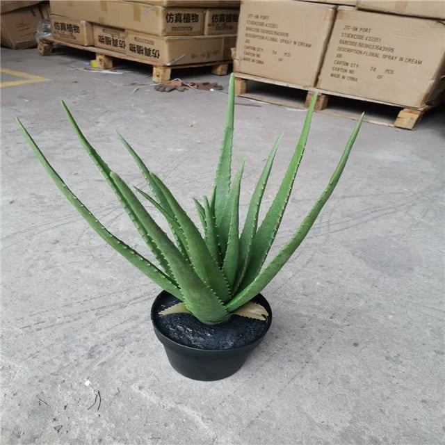 Small Faux Potted Succulent Plant Artificial Aloe Vera Plant For Home Garden Living Room Backyard Decor Yooly Plants - YL04467