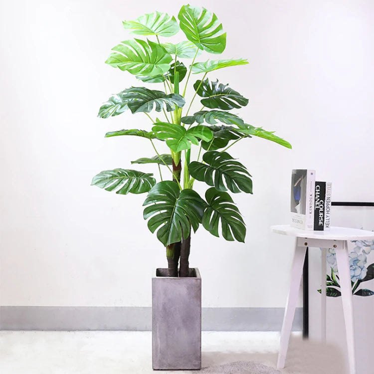 Plastic Leaves Potted Indoor Fake Bonsai Plant Outdoor Greenery Garden Supplies Artificial Monstera Tree Yooly Plants - YL08041