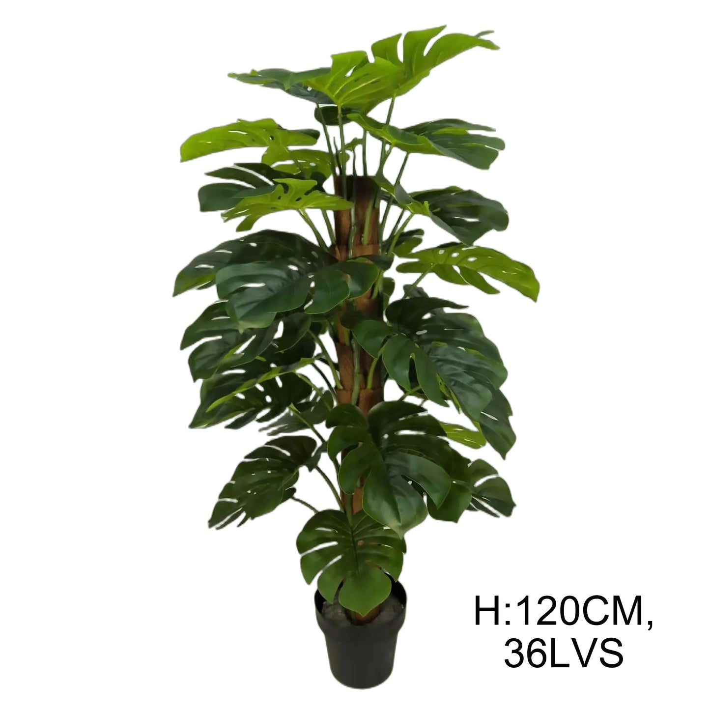 Plastic Leaves Potted Indoor Fake Bonsai Plant Outdoor Greenery Garden Supplies Artificial Monstera Tree Yooly Plants - YL08041