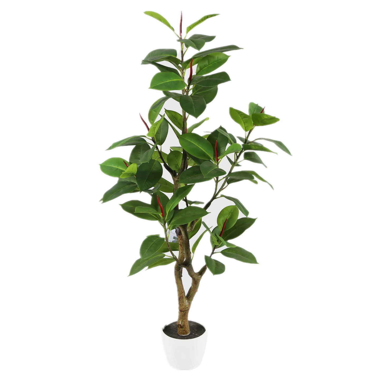 180CM 6FT Tall Realistic Large Fake Green Plant In Pot Artificial Rubber Tree For Outdoor and Indoor Decoration Yooly Plants - YL011