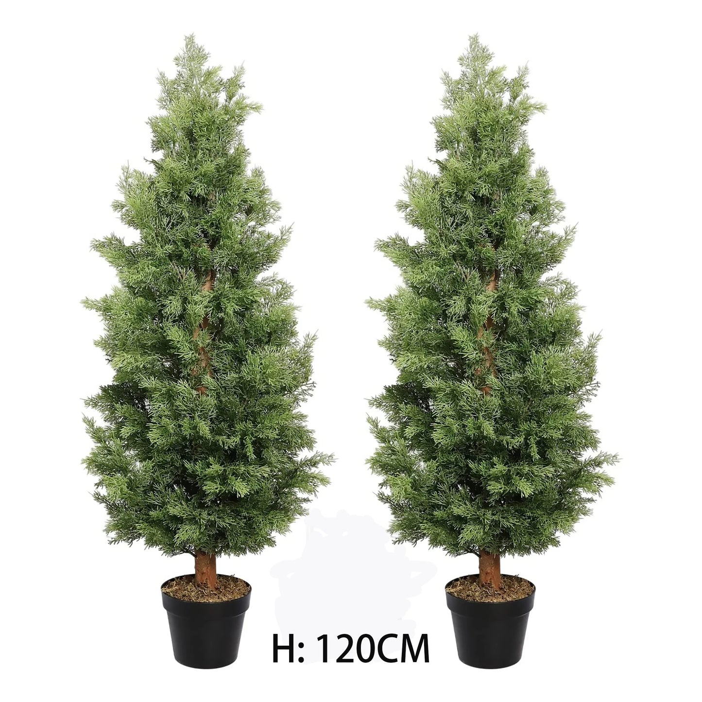 4ft Artificial Cone Topiary Cedar Trees in Pot Fake Cypress Plants Faux Mini Pine Silk Trees for Indoor Home Modern Decor Yooly Plants - YL1223