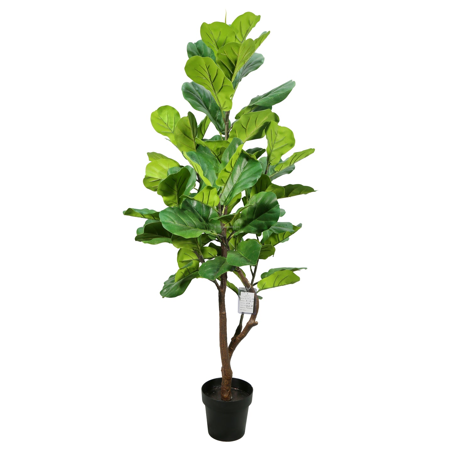 Wholesale High Quality Indoor House Faux Fake Artificial Potted Banyan Lyrata Plants Ficus Fiddle Leaf Fig Tree Yooly Plants - YL08116