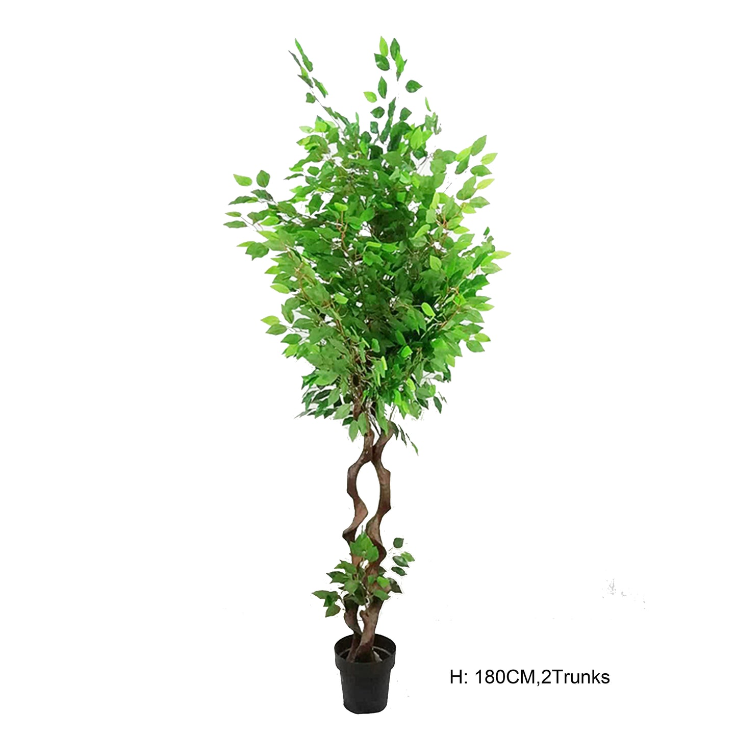 Factory Wholesale 6 Feet 180cm Large Home Office Decor Indoor Fake Plastic Ficus Tree Wholesale Artificial Plants With Pot Yooly Plants - YL11141