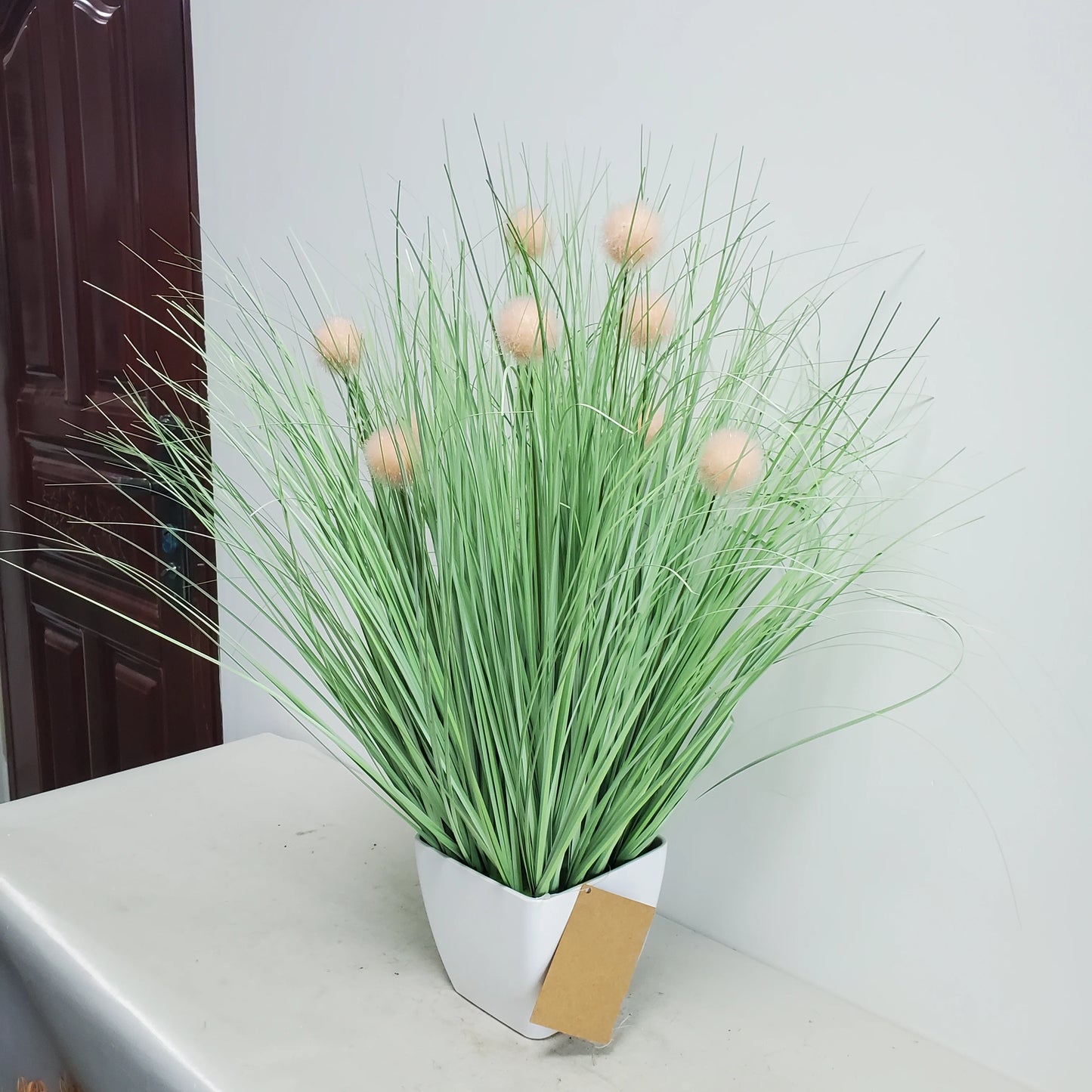 Home Decor Plastic Plant Artificial Onion Grass Plant In Pots Simulate Green Grass Plant For Outdoor Indoor Decoration Yooly Plants - YLS0022