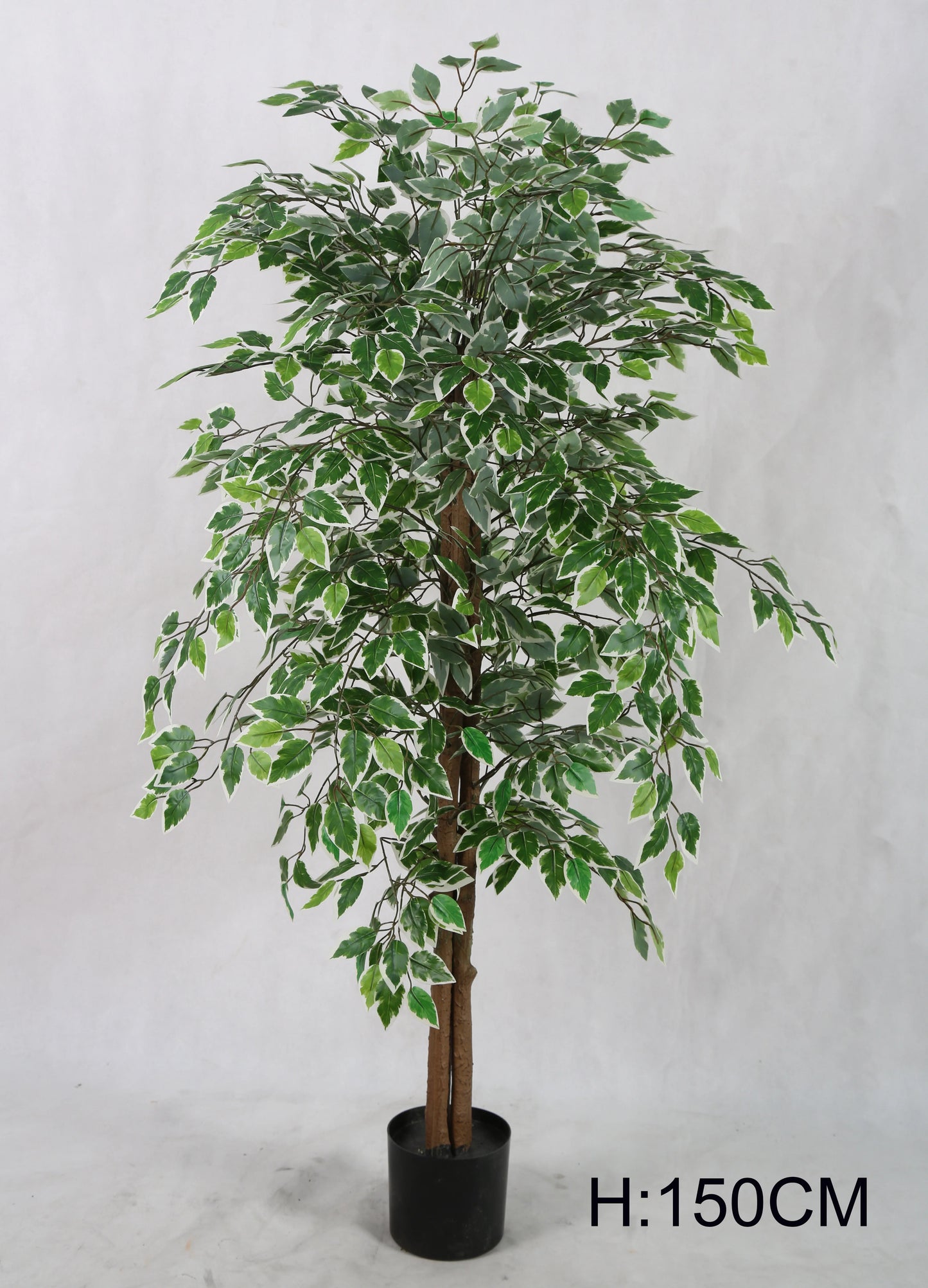 120CM 4FT Faux Green Bonsai Silk Leaf Potted Indoor Artificial Natural Ficus Tree For Interior Decoration Yooly Plants - YL1129