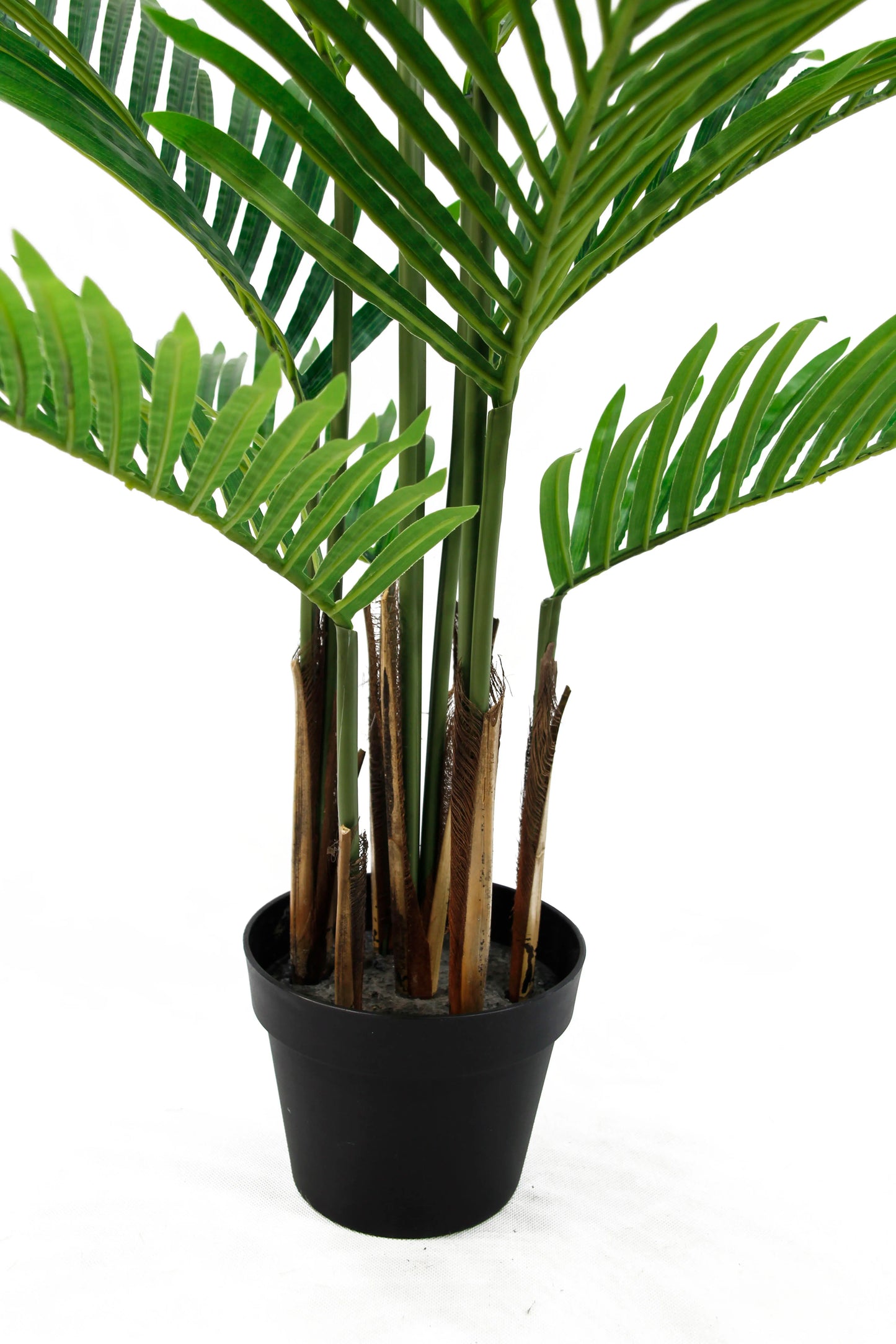 6FT Fake Geenery Silk Foliage Home Decorative 180CM Artificial Areca Palm Tree In Black Planter Yooly Plants - YL08140