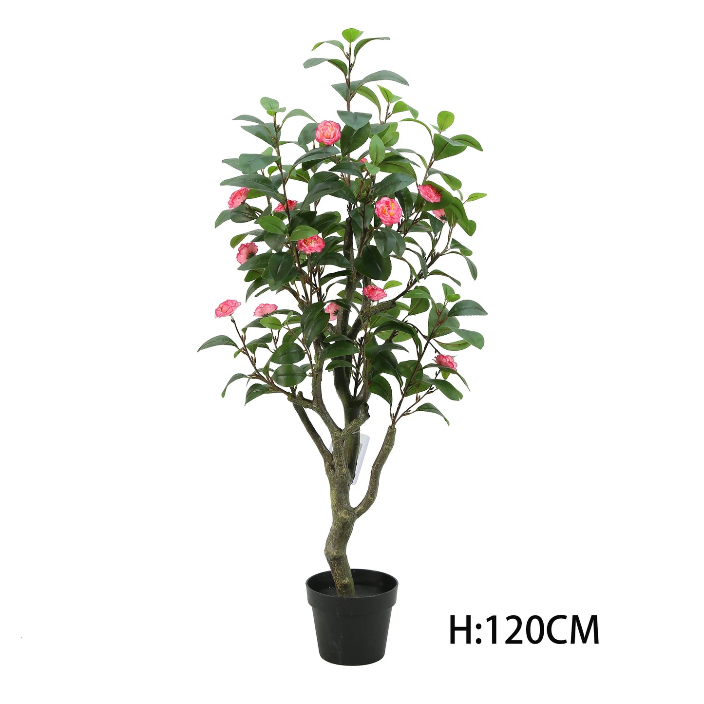 120CM 4FT High Quality Faux Decorative Plant Artificial Camellia Japonica Tree With Pink or White Flowers Yooly Plants - YL12191