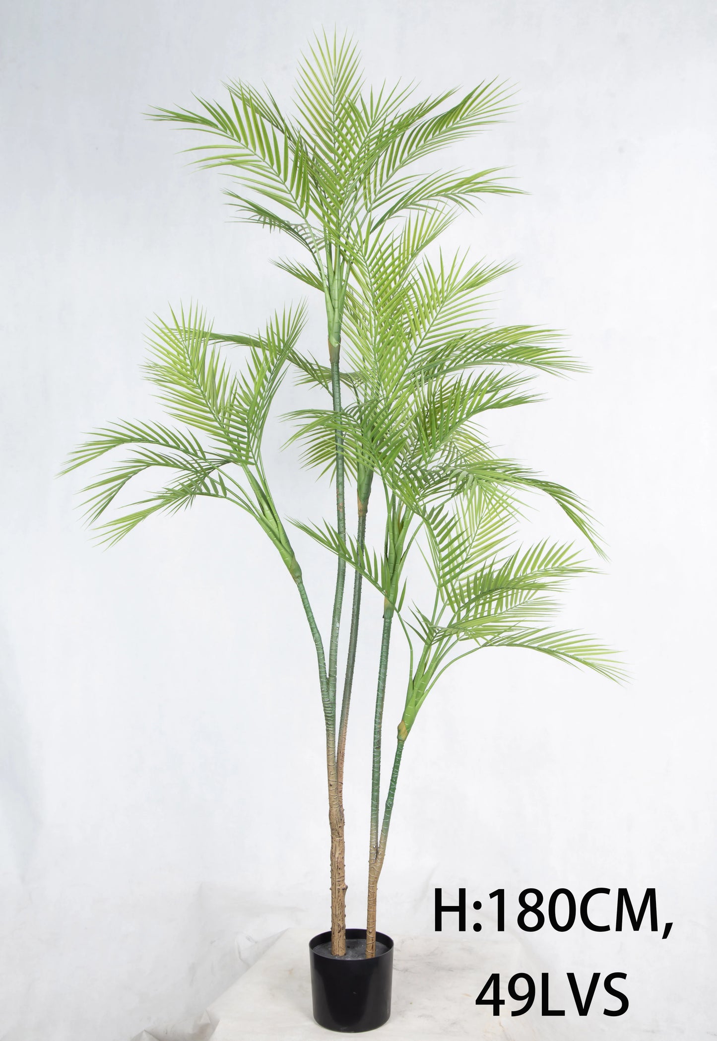 New Arrival 120cm 150cm 180cm High Quality Faux Potted Green Leaves Tropical Artificial Palm Tree For Living Room Art Decor Yooly Plants - YL0739