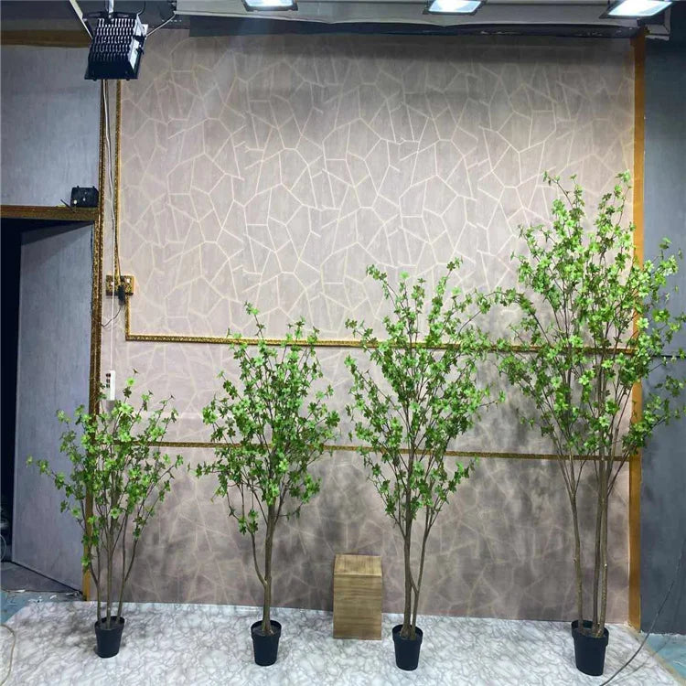 180CM 6FT High Two Natural Looking Trunks Plastic Artificial Bell Tree With Lifelike Branches For Wedding And Living Room Decor Yooly Plants - YL33368