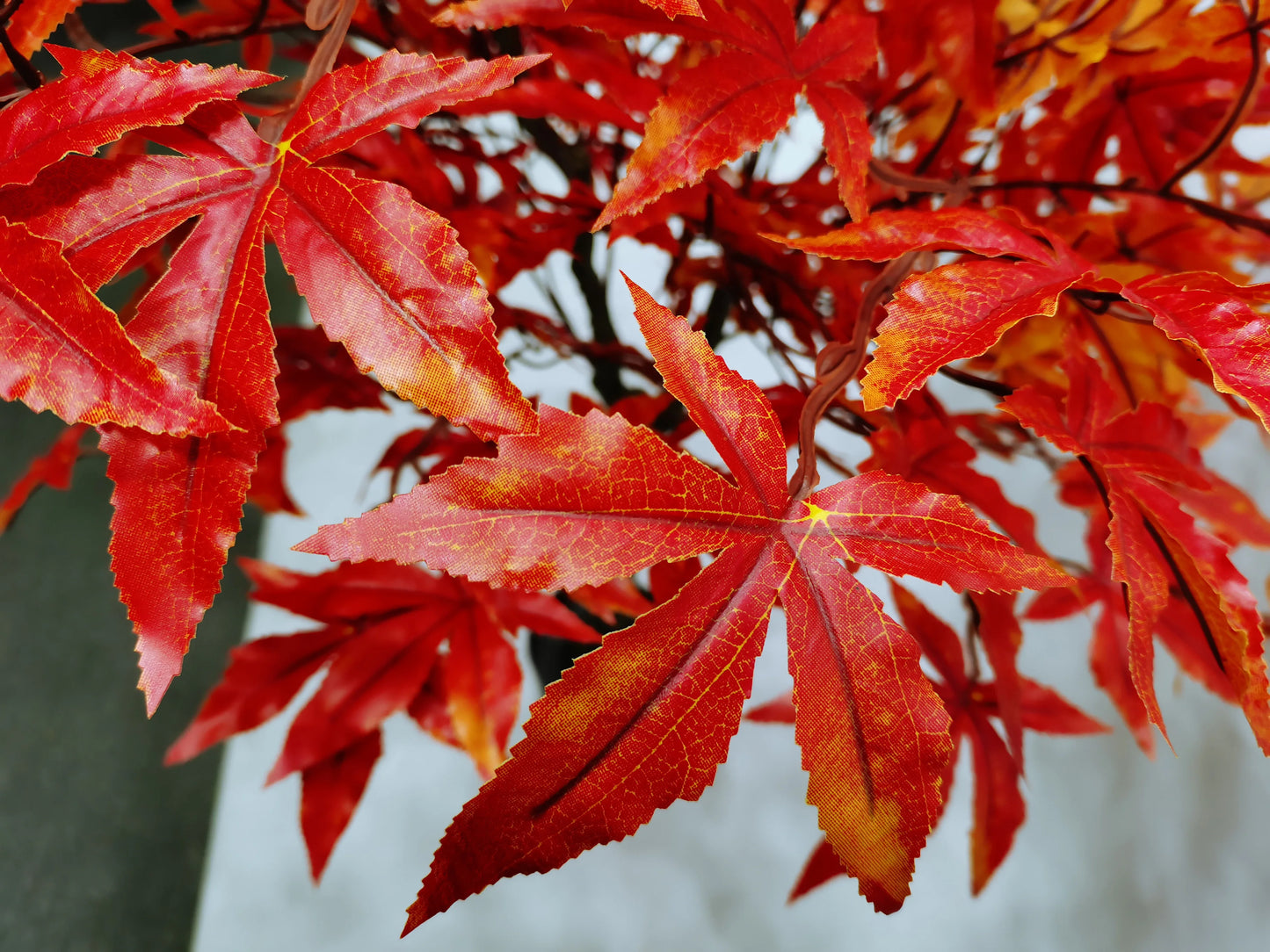 High Simulation Potted Plant Red Artificial Maple Leaf Tree With Leaves For Interior Home Office Decor Yooly Plants - YL1209