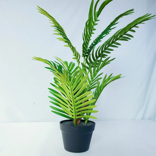 Artificial Mini Palm Tree Faux Tall Green Fronds Tropical Plant UV Resist for Home Decor Party Arrangement Yooly Plant - YLS0036