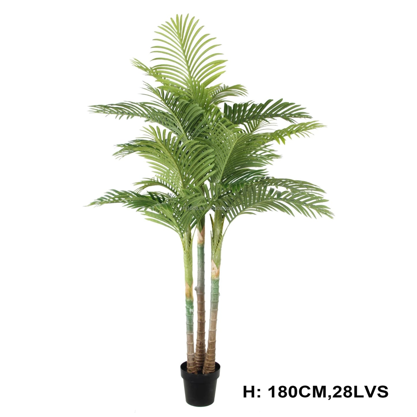 210cm 7ft High Simulation 3 Trunks 27 Leaves Plastic Tropical Areca Palm Plant China Manufacturer UV Proof Artificial Palm Tree Yooly Plants - YL3001