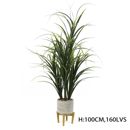 Hot Sale 100CM 160 Leaves Green Artificial Potted Plant Dracaena Faux Dragon Tree For Indoor Outdoor Decor Yooly Plants - YL3036