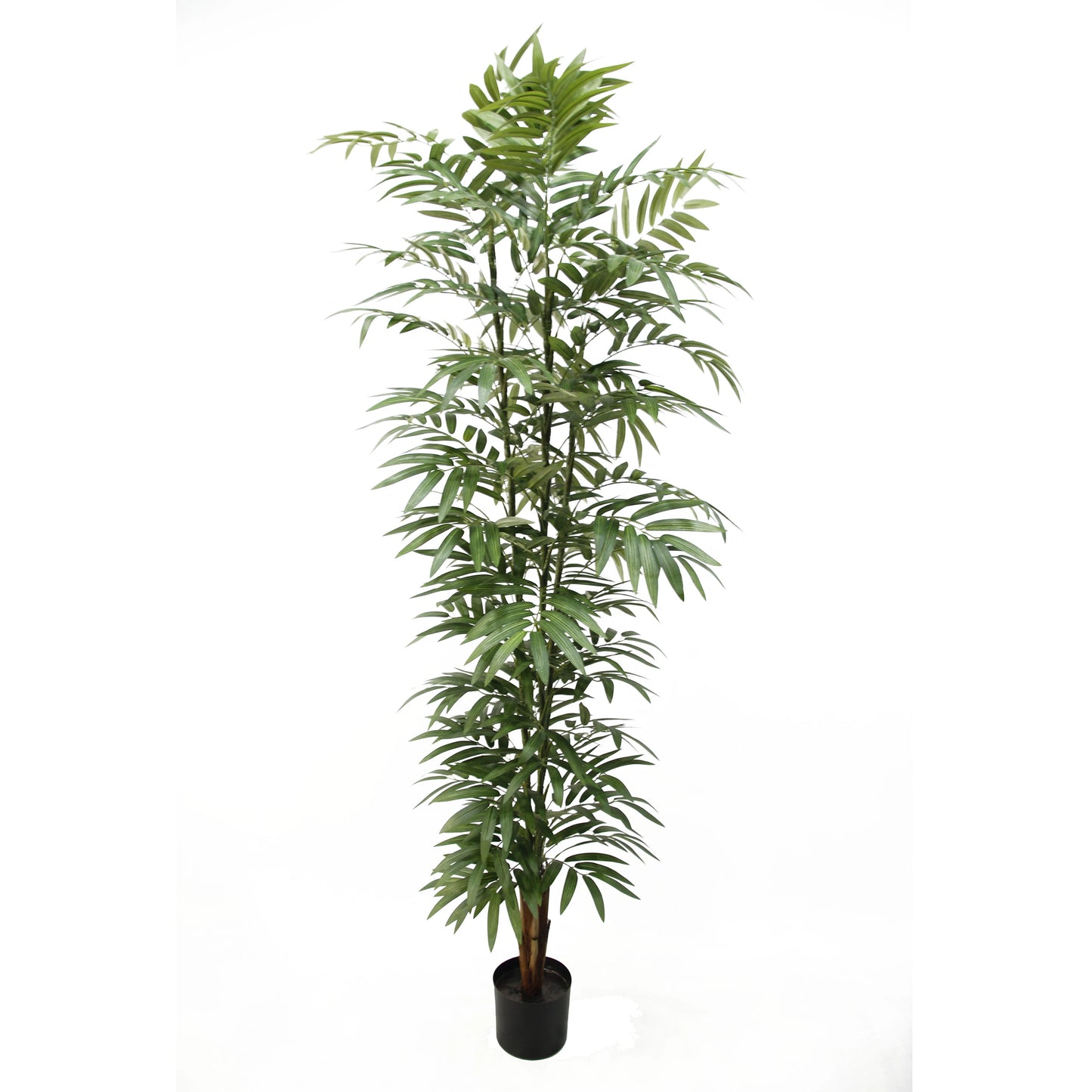 7 Feet Tall 210CM 3 Trunks 80 Foliage Giant Fake Bambusa Multiplex Artificial Fernleaf Hedge Bamboo Plant For Backyard Decor Yooly Plants - YL08043