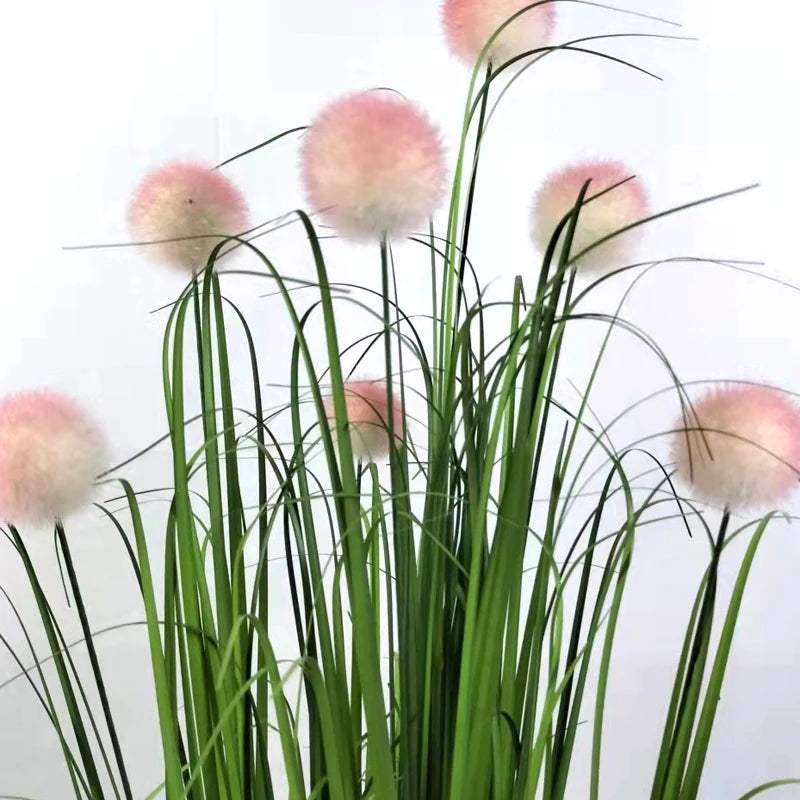 Customized Artificial Plant Potted Home Decoration Flower Ball Dandelion Onion Grass Plastic Customized Size Plants Yooly Plant - YLS0008