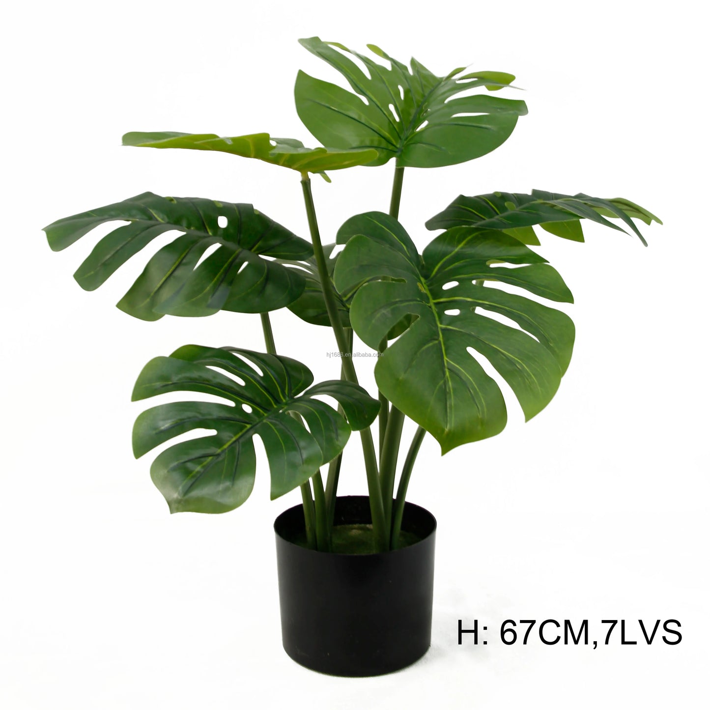 Plastic Leaves Potted Indoor Fake Bonsai Plant Outdoor Greenery Garden Supplies Artificial Monstera Tree Yooly Plants - YL08041