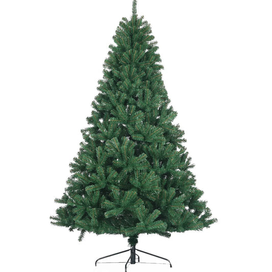 5/6/7/8ft Artificial Full Christmas Tree Green North Valley Spruce with Metal Stand Party Decorations Yooly Plants -  YLS0006