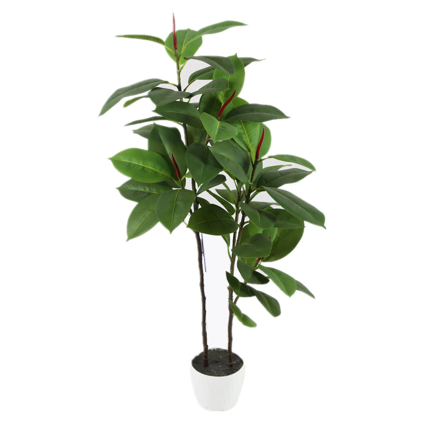 180CM 6FT Tall Realistic Large Fake Green Plant In Pot Artificial Rubber Tree For Outdoor and Indoor Decoration Yooly Plants - YL011