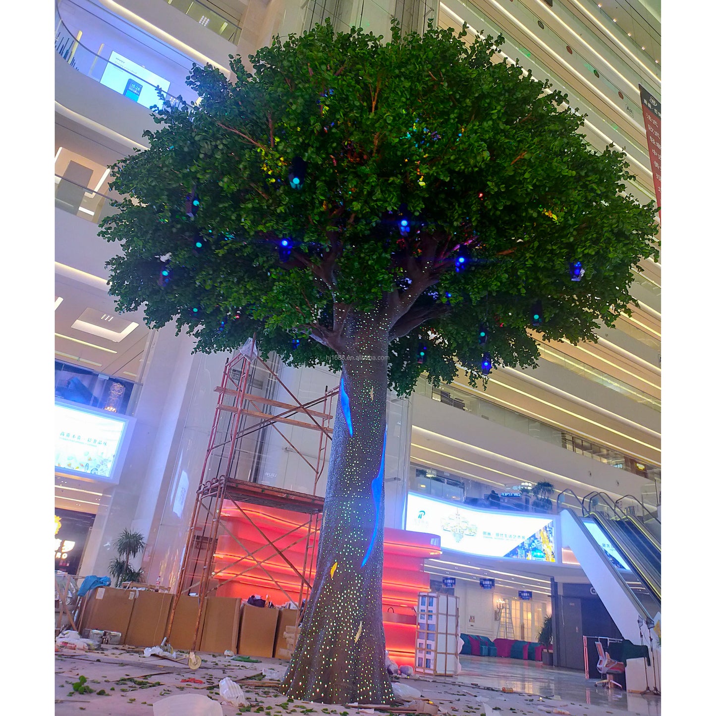 Factory Wholesale Big Faux Green Tree Large Ficus Plantas Artificiales Artificial Banyan Tree for Restaurant Hotel Event Decor Yooly Plants - YL0688