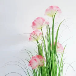 Artificial Potted Pink Pampas Grass Faux Flower of Reed Greenery Plants  Decor for Home Garden Decor Yooly Plant - YLS0012