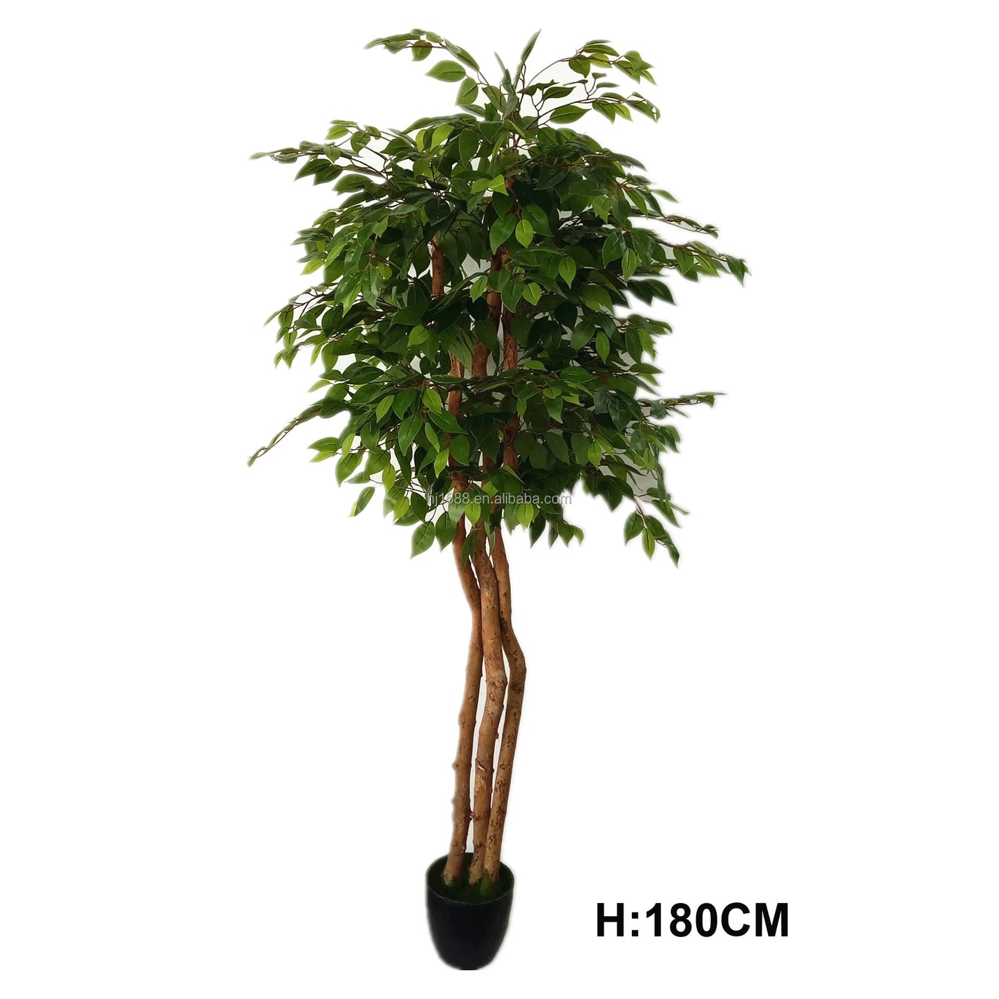 Factory Wholesale 6 Feet 180cm Large Home Office Decor Indoor Fake Plastic Ficus Tree Wholesale Artificial Plants With Pot Yooly Plants - YL11141