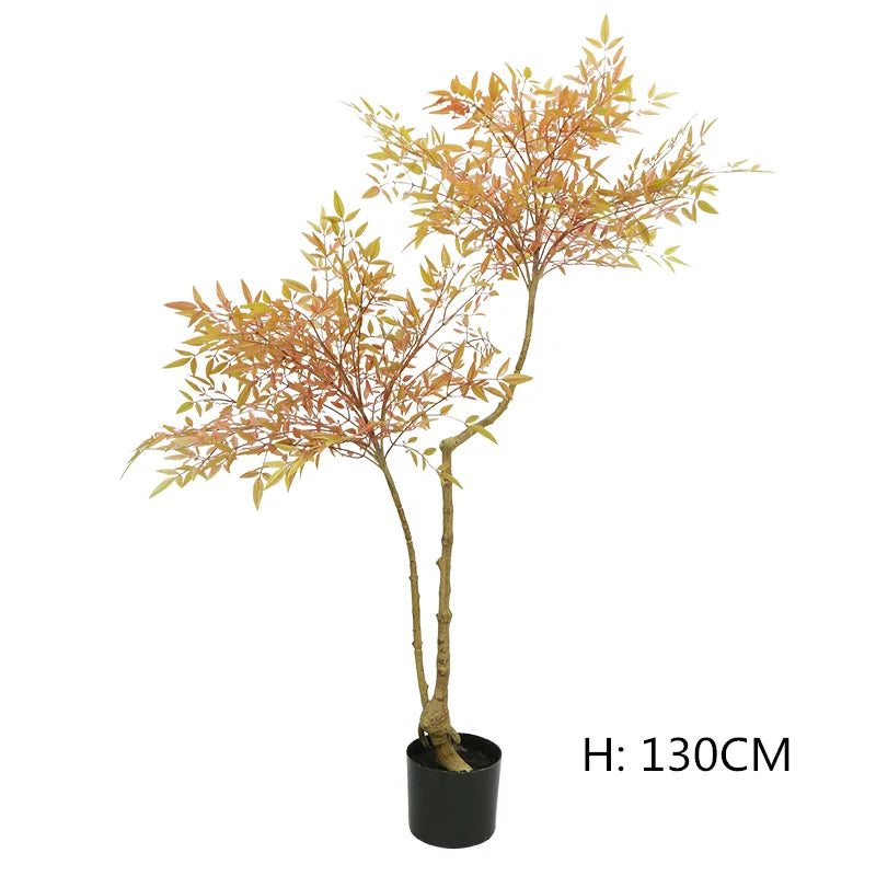 Plastic Lifelike Greenery Artificial Plants Potted Trees Nandina Domestica Tree For Home & Garden Decor Yooly Plants - YL21110206