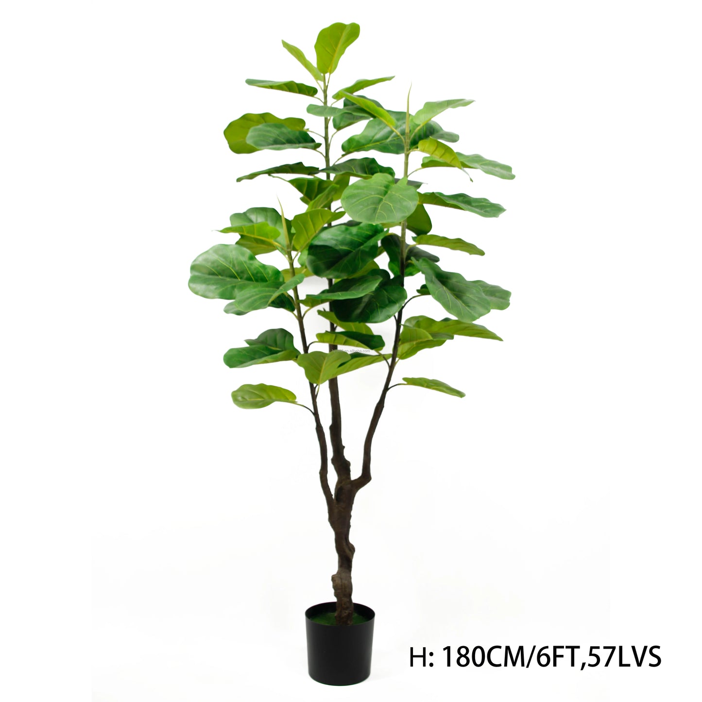 180CM Tall 6Trunks 203 Leaves Real Touch Faux Lyrata Potted Plants Artificial Ficus Fiddle Leaf Fig Tree For Interior Decor Yooly Plants - YL11138