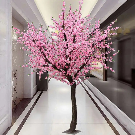 Home Garden Decoration High Quality Cheap Price Faux Big Tree Artificial Peach Blossom Flower Tree For Landscaping & Decking Yooly Plants - YL0666