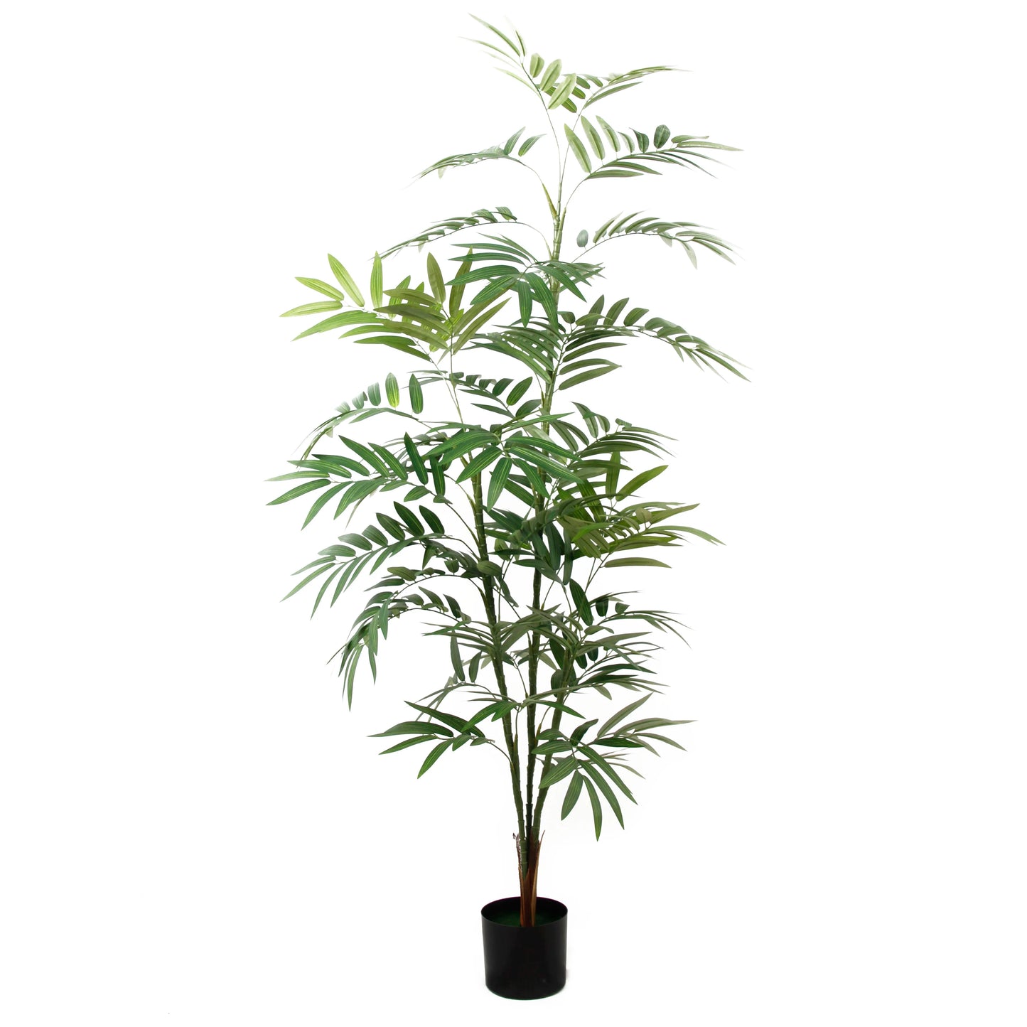 7 Feet Tall 210CM 3 Trunks 80 Foliage Giant Fake Bambusa Multiplex Artificial Fernleaf Hedge Bamboo Plant For Backyard Decor Yooly Plants - YL08043