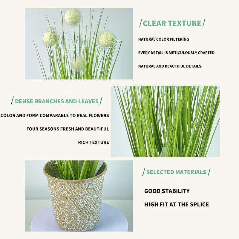 Artificial Onion Grass Artificial grasses PVC Artificial Plant Bonsai Decoration Indoor Artificial Plants Yooly Plant - YLS102113