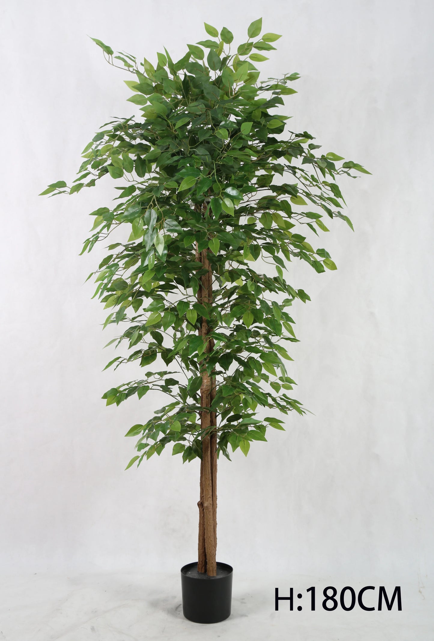 120CM 4FT Faux Green Bonsai Silk Leaf Potted Indoor Artificial Natural Ficus Tree For Interior Decoration Yooly Plants - YL1129