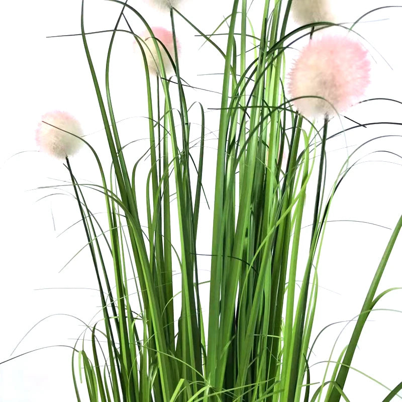 Greenery Faux Shrubs Plant Wheat Grass Pot Indoor Outdoor Decor Artificial Seven-Headed Spherical Flower Onion Grass Yooly Plant - YLS0008