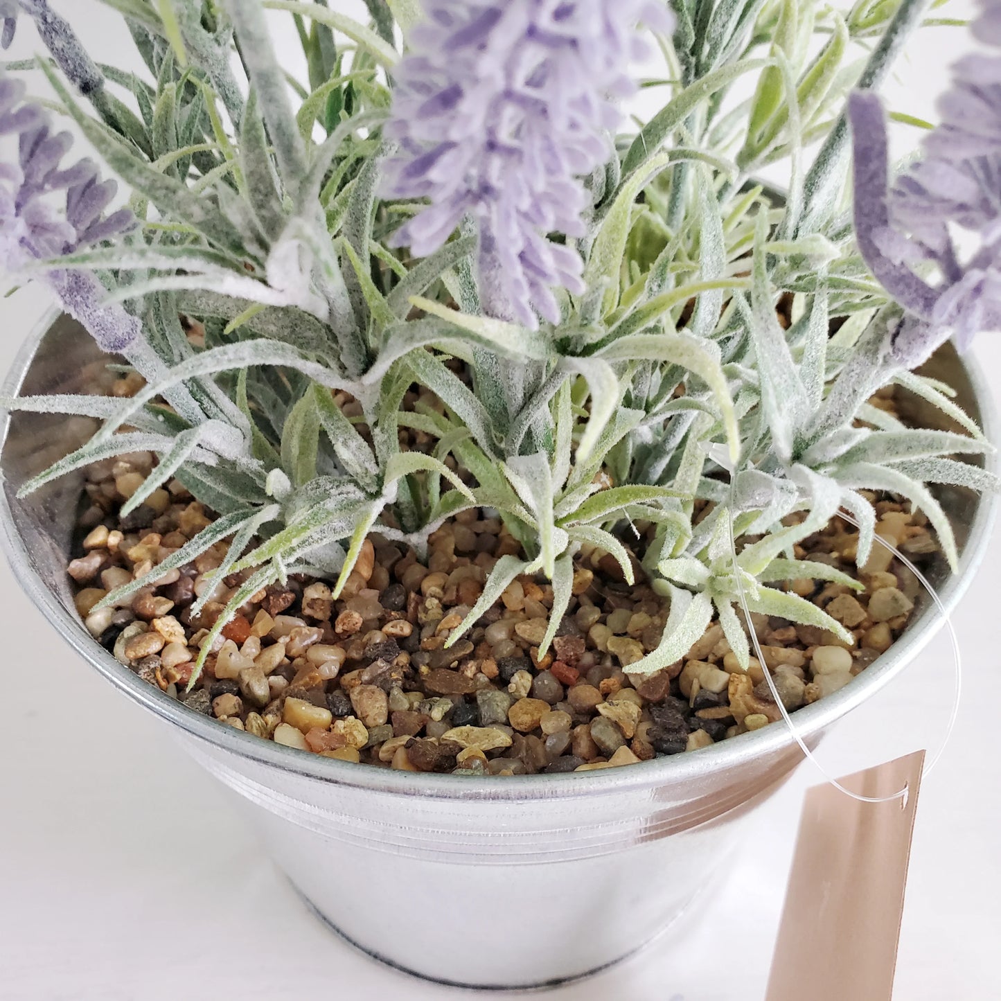 Artificial Lavender Plants in Silver Pot Life Faux Silk Flower Arrangement for Decor Home Decorative Yooly Plants - YLS0008