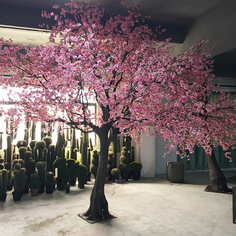 Home Garden Decoration High Quality Cheap Price Faux Big Tree Artificial Peach Blossom Flower Tree For Landscaping & Decking Yooly Plants - YL0666