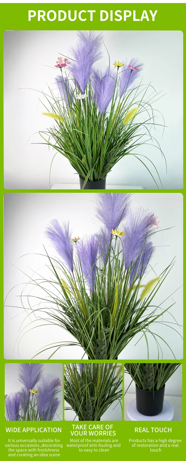 Artificial Purple Onion Grass Decoration Artistic Bonsai Green Flower Plant Interior Decoration Yooly Plant - YLS102110