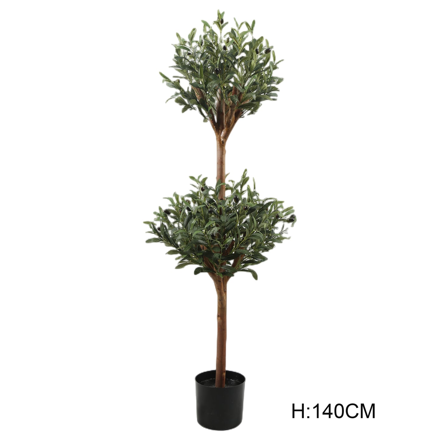 Faux Greenery 6ft High 180cm Artificial Tree Artificial Olive Tree in Plastic Pot Fake Olive Tree for Home & Garden Decoration Yooly Plants - YL11145