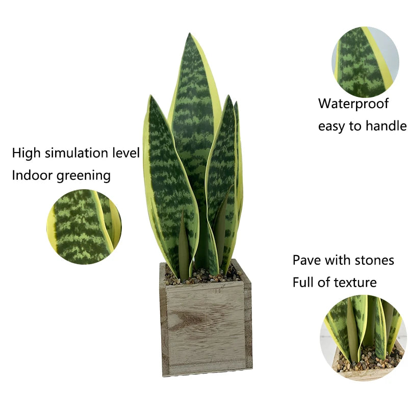 Light Green Plastic Sansevieria Artificial Snake Plants Decorative Plants Garden artificial plant Yooly Plants - YLS0007