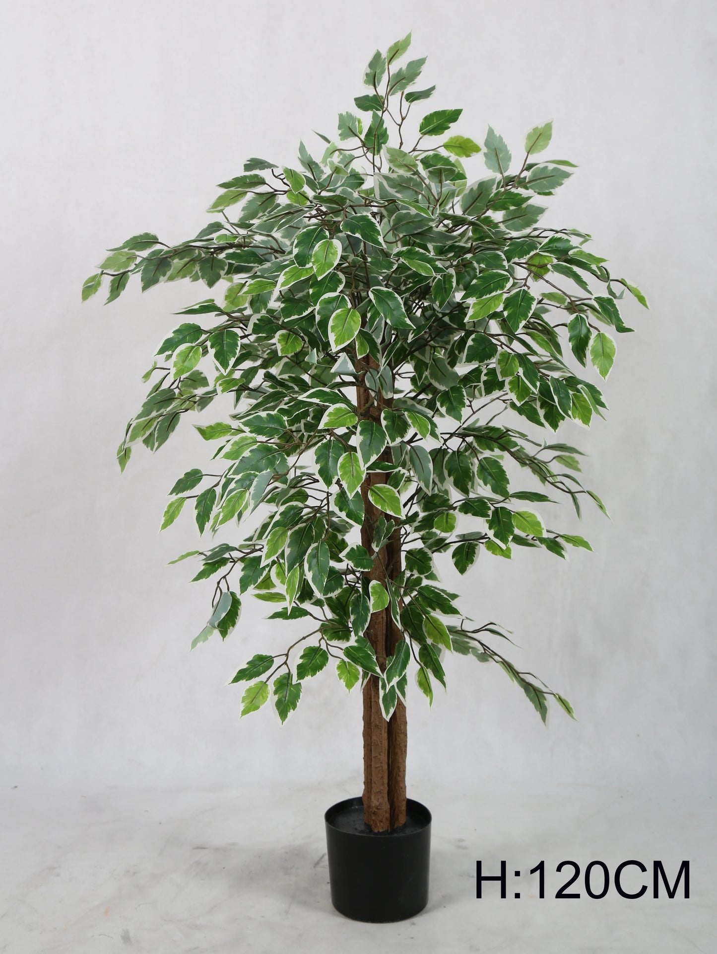 120CM 4FT Faux Green Bonsai Silk Leaf Potted Indoor Artificial Natural Ficus Tree For Interior Decoration Yooly Plants - YL1129